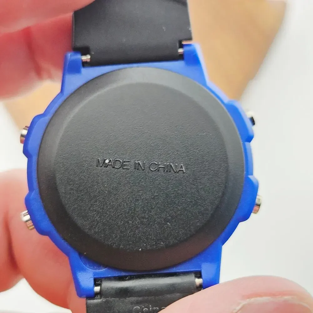 Lifelong Mens Digital Sports Watch Blue Black Running Alarm Sporty Multifunction